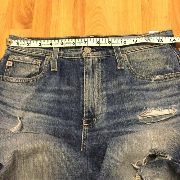 AG Adriano Goldschmied jeans 27 Phoebe high waist distressed destroyed raw hem - Picture 11 of 12